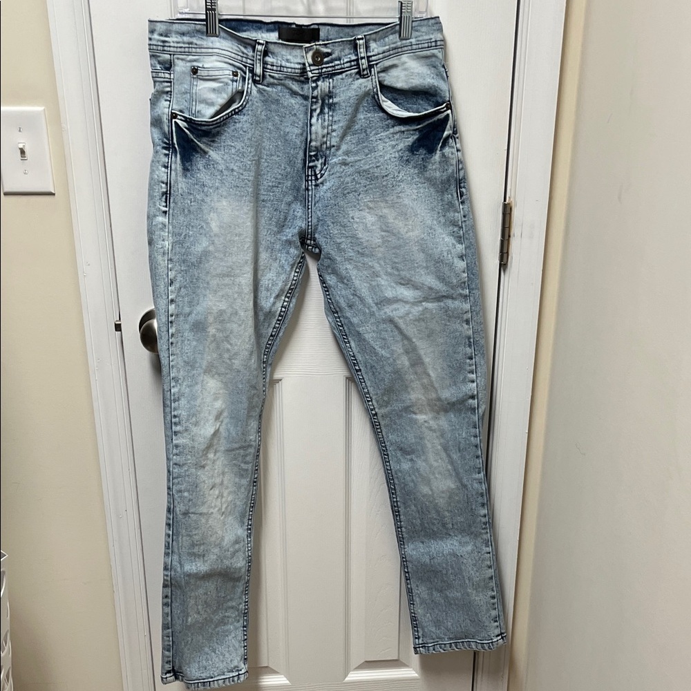 Classic Light Blue Men's Straight Jeans